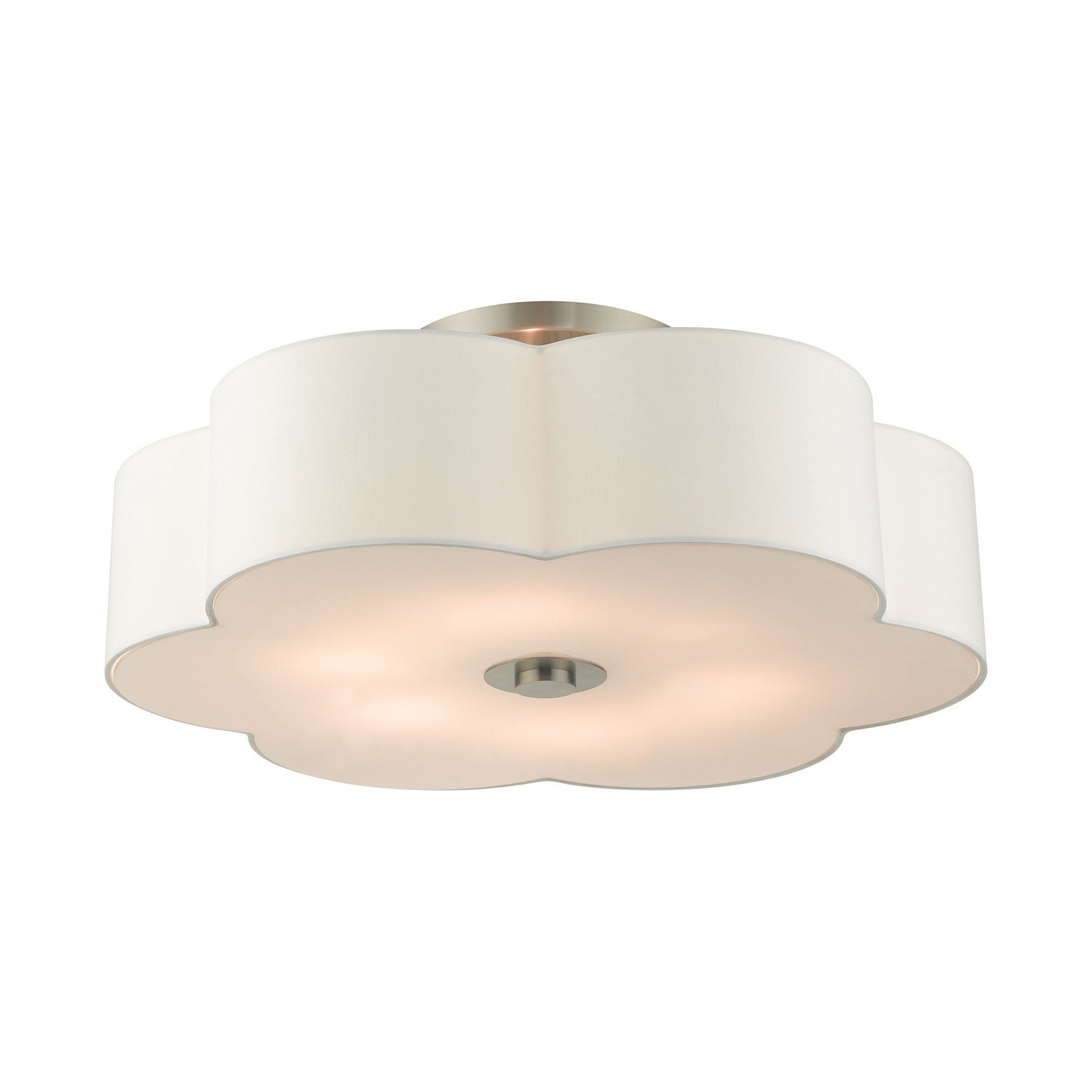 Livex Lighting - 52159-91 - Six Light Semi Flush Mount - Chelsea - Brushed Nickel