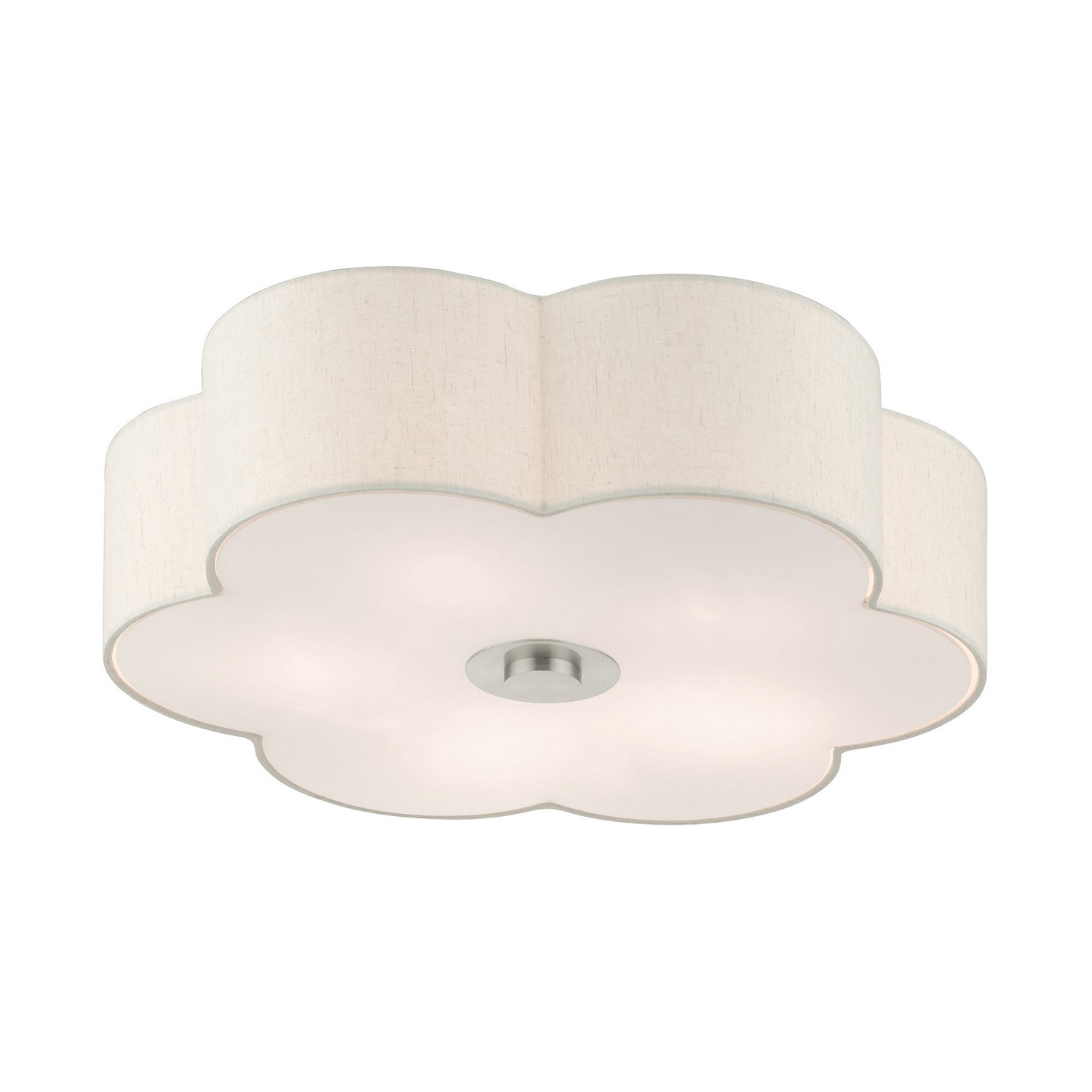 Livex Lighting - 58068-91 - Five Light Semi Flush Mount - Solstice - Brushed Nickel