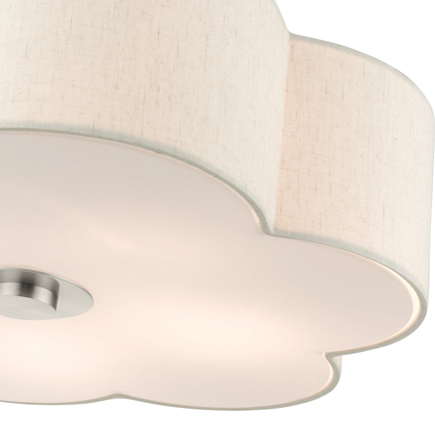 Livex Lighting - 58068-91 - Five Light Semi Flush Mount - Solstice - Brushed Nickel