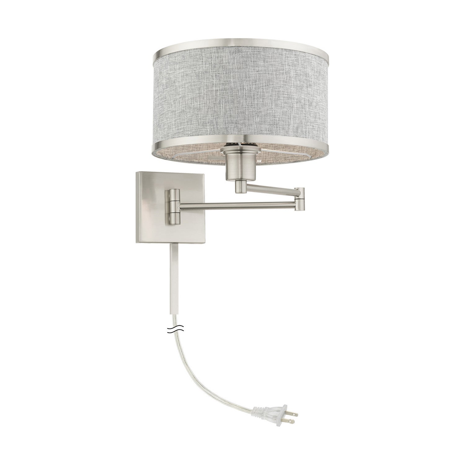 Livex Lighting - 60429-91 - One Light Swing Arm Wall Lamp - Swing Arm Wall Lamps - Brushed Nickel