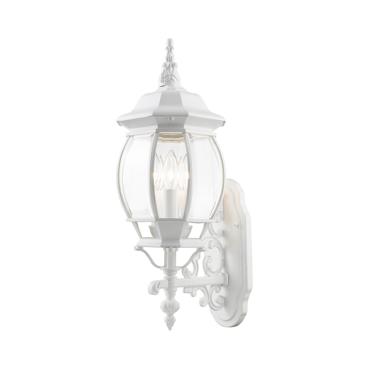 Livex Lighting - 7524-13 - Three Light Outdoor Wall Lantern - Frontenac - Textured White