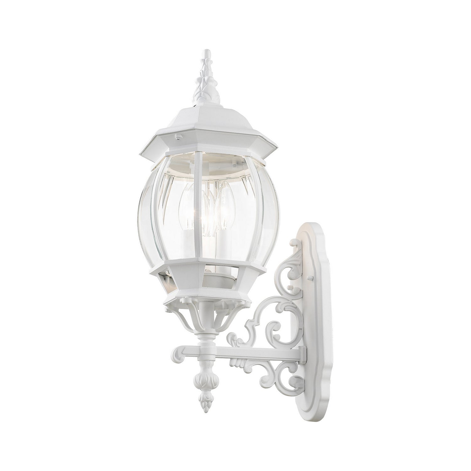 Livex Lighting - 7524-13 - Three Light Outdoor Wall Lantern - Frontenac - Textured White
