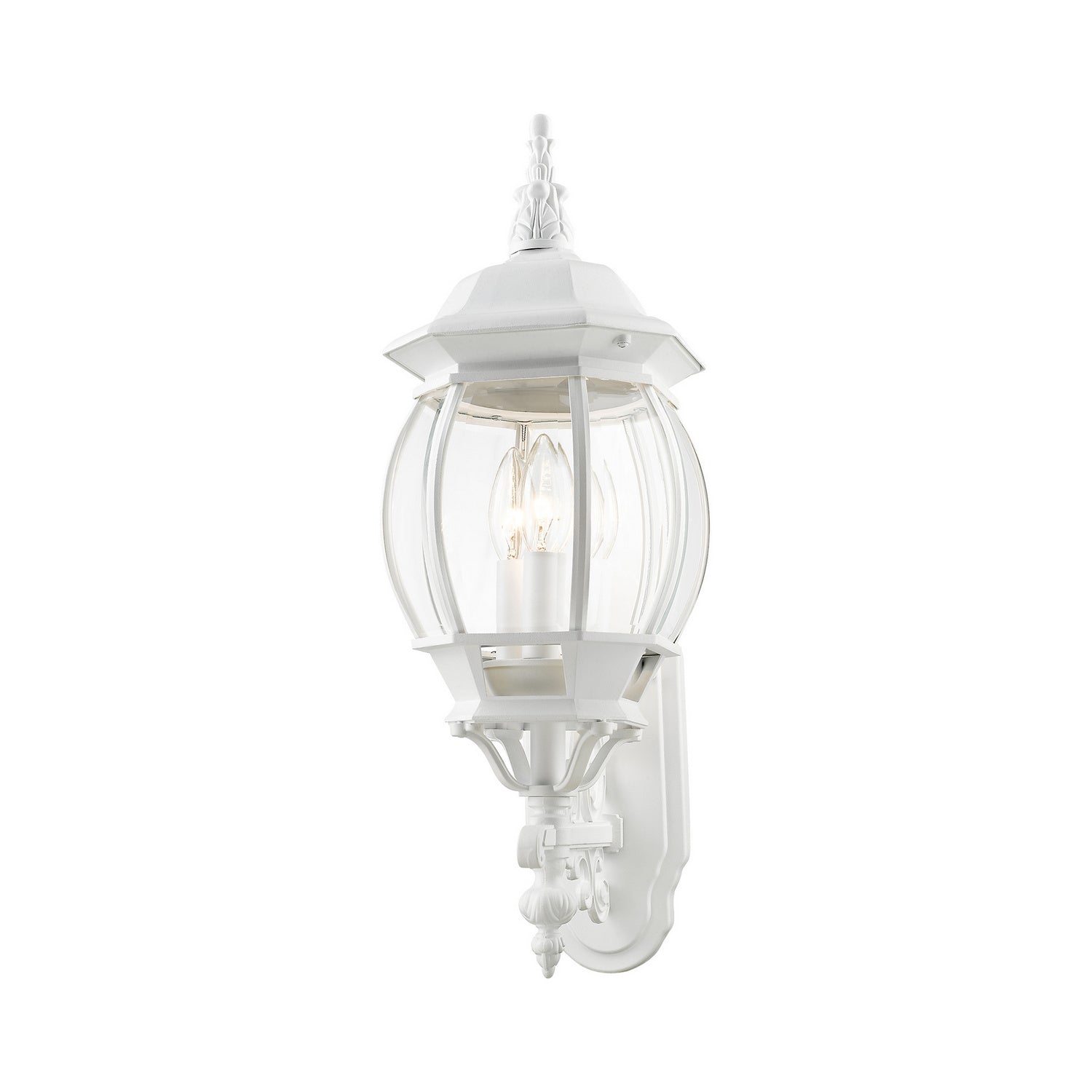 Livex Lighting - 7524-13 - Three Light Outdoor Wall Lantern - Frontenac - Textured White