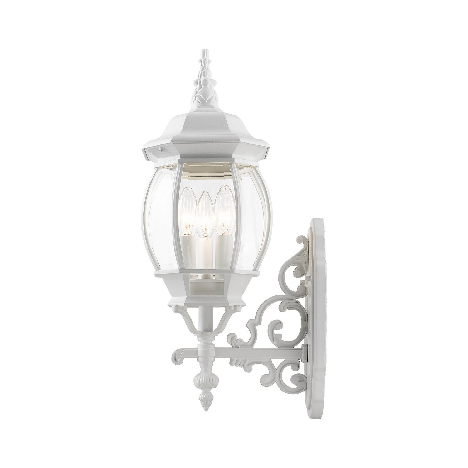 Livex Lighting - 7524-13 - Three Light Outdoor Wall Lantern - Frontenac - Textured White