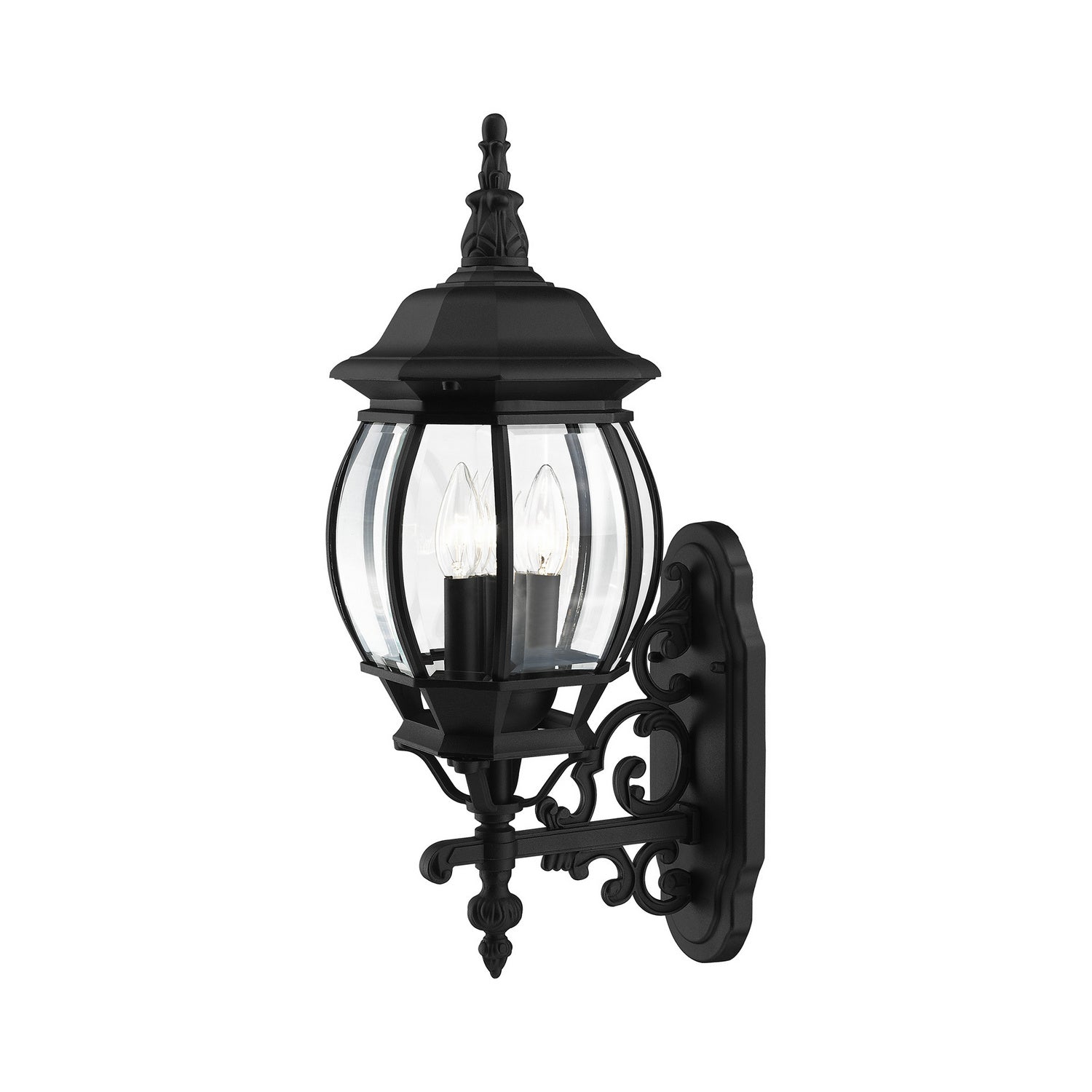 Livex Lighting - 7524-14 - Three Light Outdoor Wall Lantern - Frontenac - Textured Black