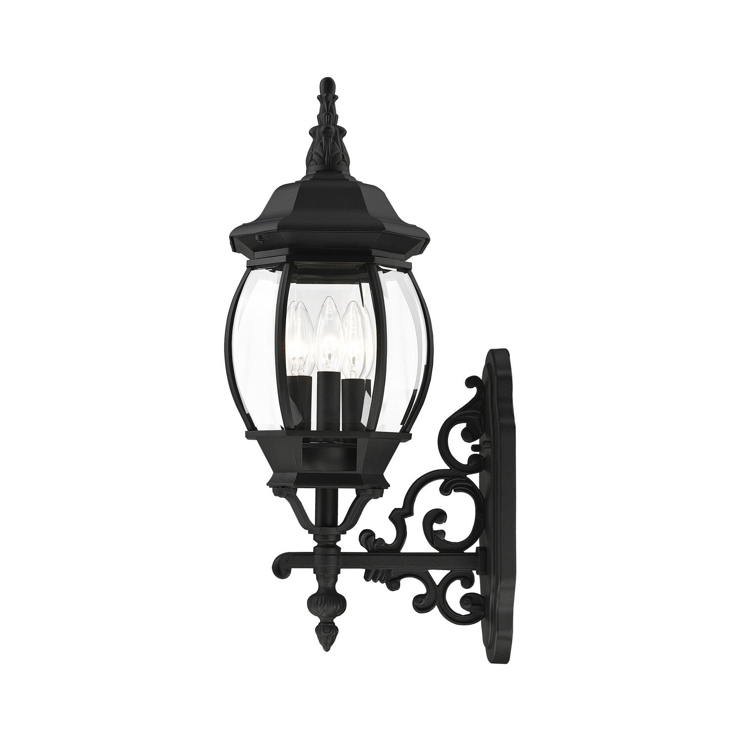Livex Lighting - 7524-14 - Three Light Outdoor Wall Lantern - Frontenac - Textured Black