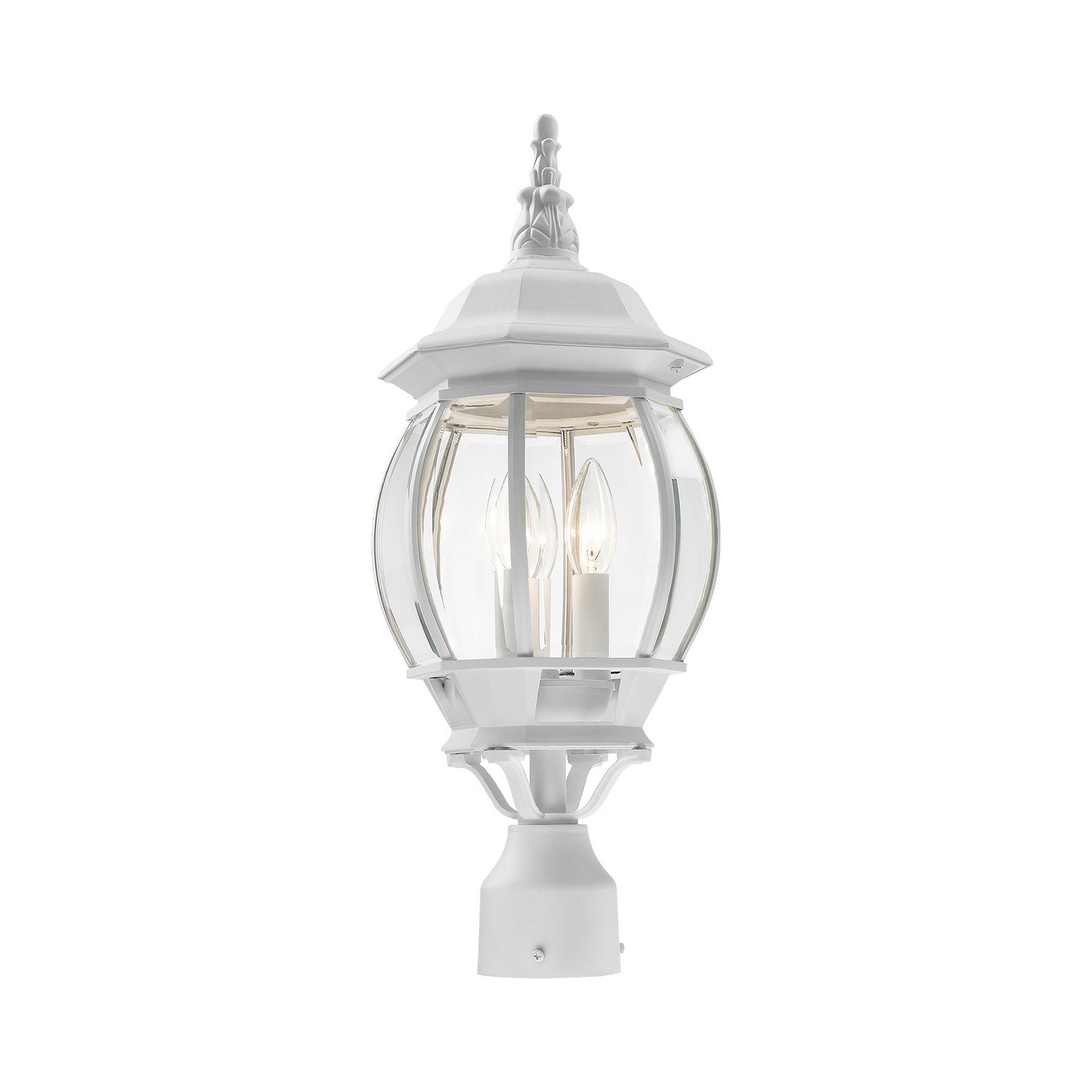 Livex Lighting - 7526-13 - Three Light Outdoor Post Top Lantern - Frontenac - Textured White