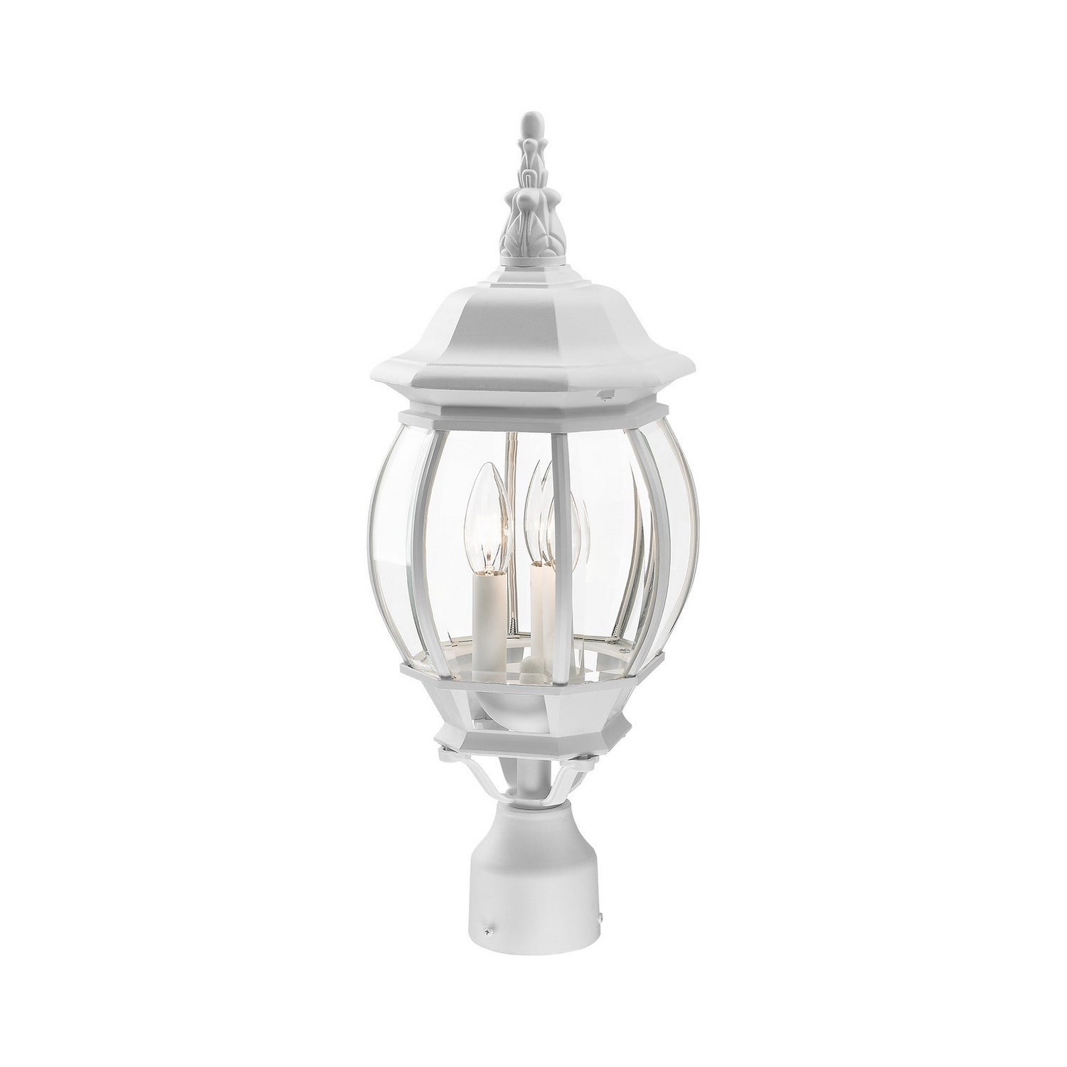 Livex Lighting - 7526-13 - Three Light Outdoor Post Top Lantern - Frontenac - Textured White