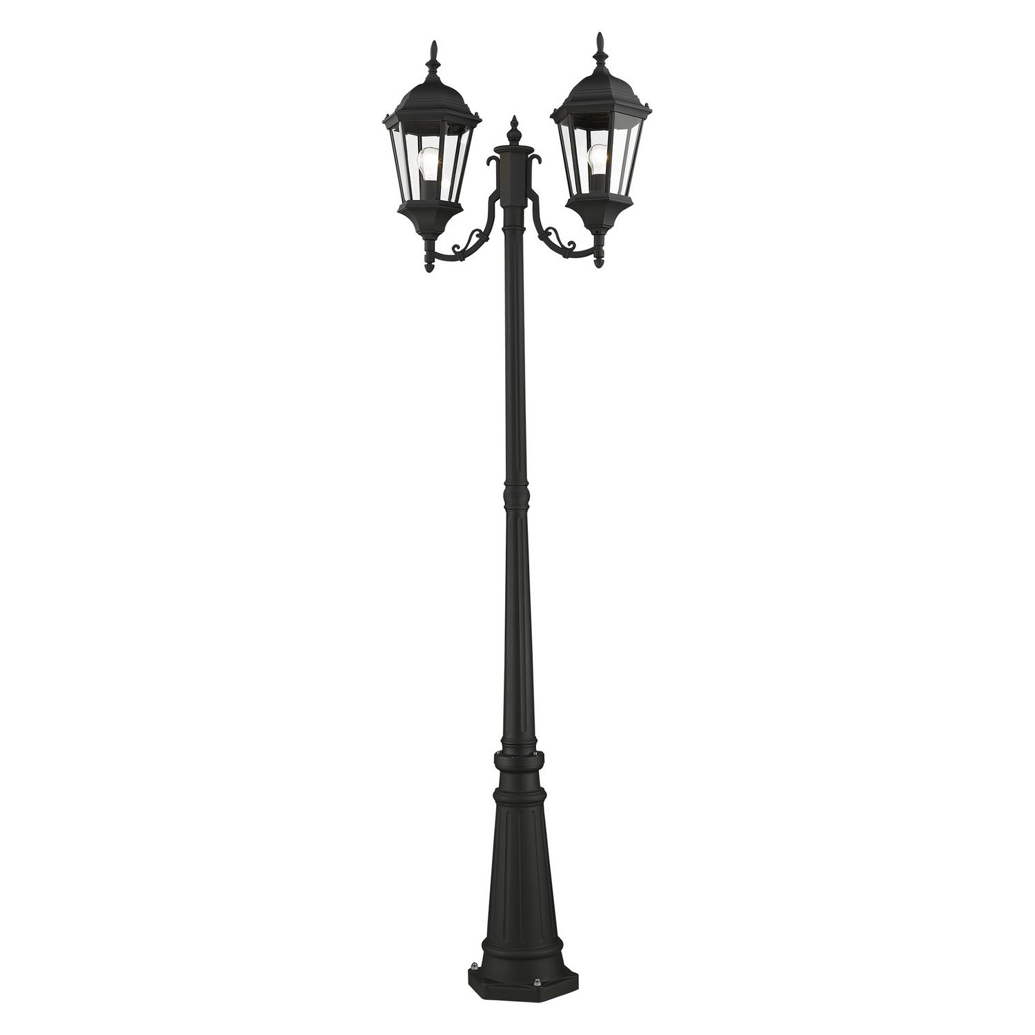 Livex Lighting - 7554-14 - Two Light Outdoor Post Mount - Hamilton - Textured Black