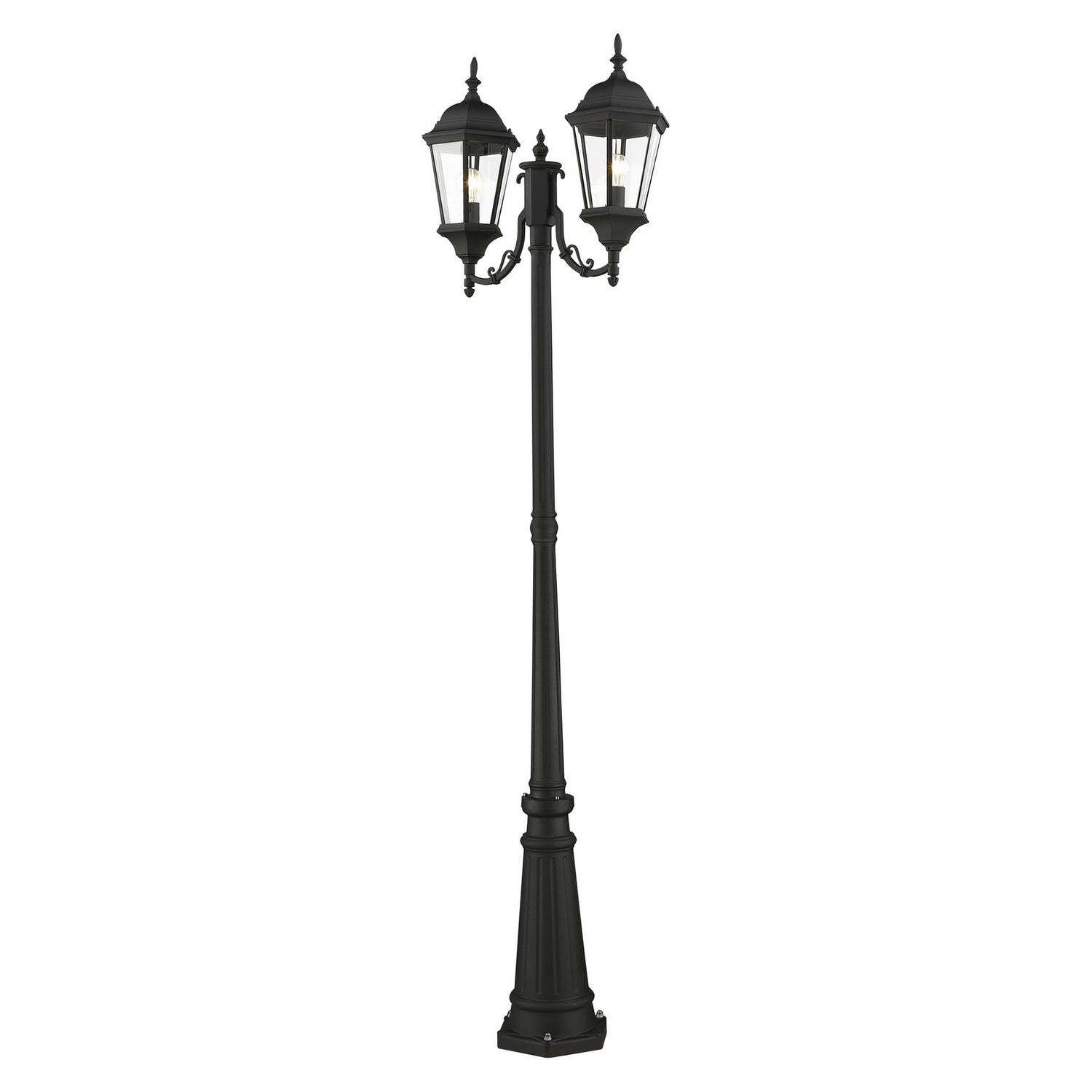 Livex Lighting - 7554-14 - Two Light Outdoor Post Mount - Hamilton - Textured Black