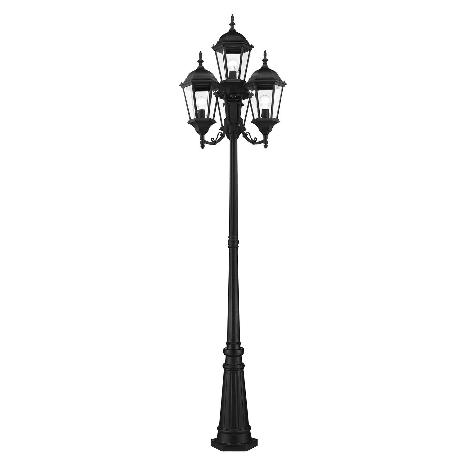 Livex Lighting - 7557-14 - Four Light Outdoor Post Mount - Hamilton - Textured Black