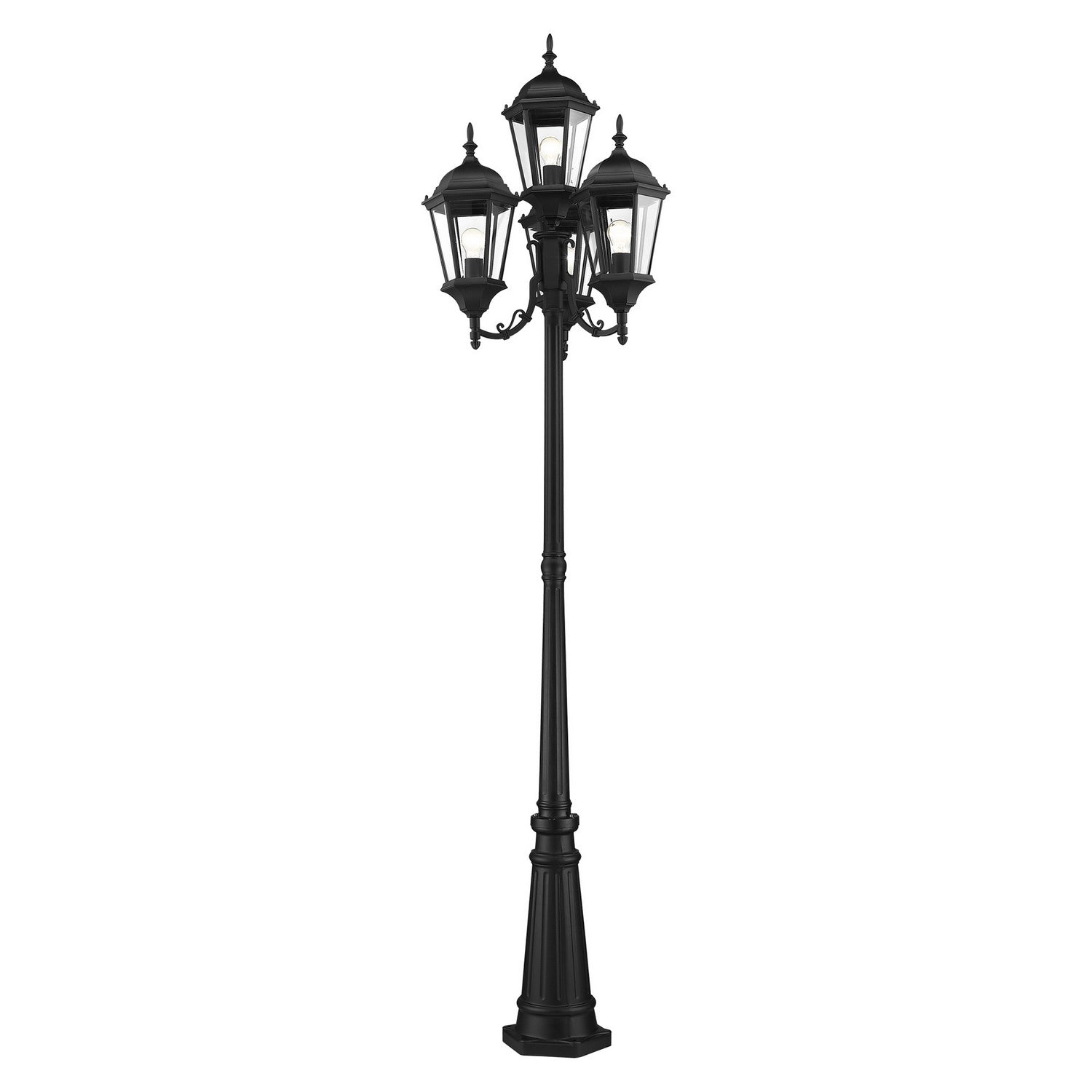Livex Lighting - 7557-14 - Four Light Outdoor Post Mount - Hamilton - Textured Black