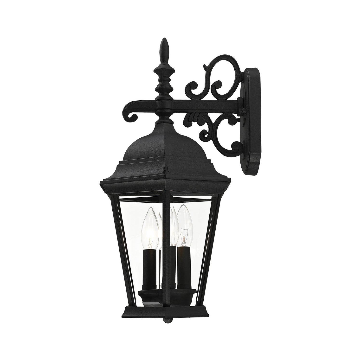 Livex Lighting - 7560-14 - Three Light Outdoor Wall Lantern - Hamilton - Textured Black