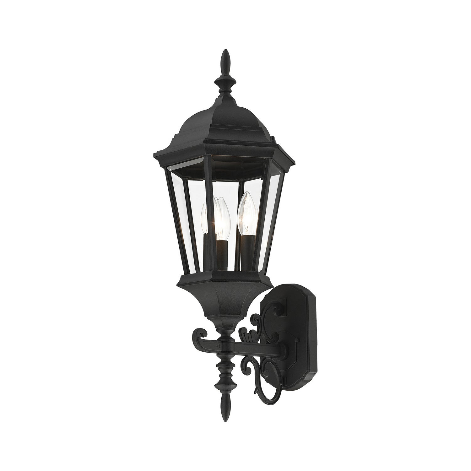 Livex Lighting - 7561-14 - Three Light Outdoor Wall Lantern - Hamilton - Textured Black