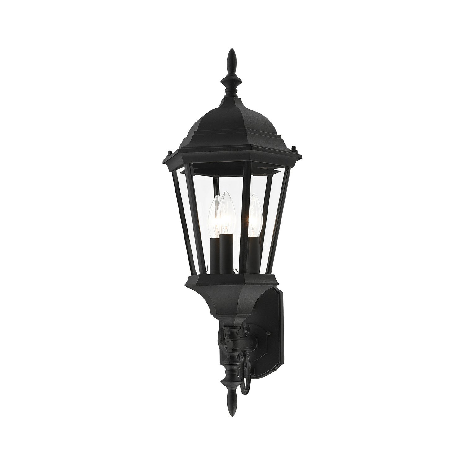 Livex Lighting - 7561-14 - Three Light Outdoor Wall Lantern - Hamilton - Textured Black