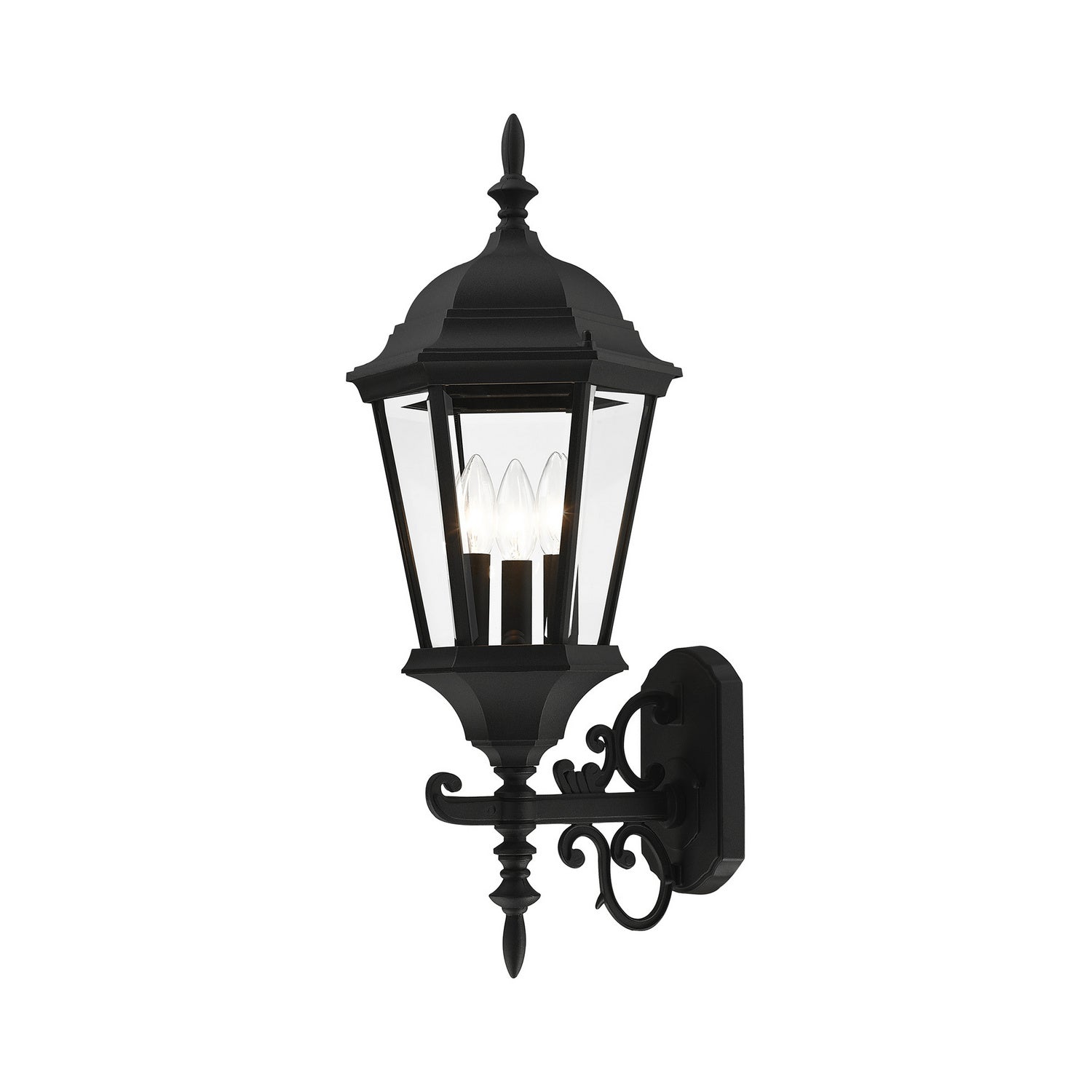 Livex Lighting - 7561-14 - Three Light Outdoor Wall Lantern - Hamilton - Textured Black