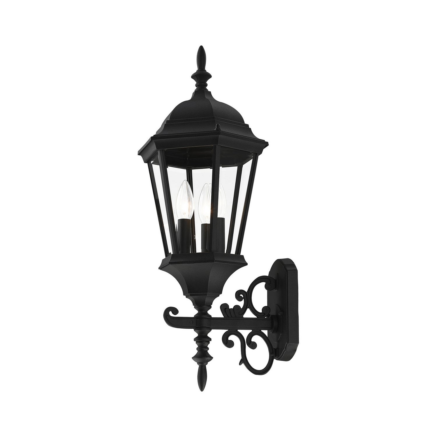 Livex Lighting - 7561-14 - Three Light Outdoor Wall Lantern - Hamilton - Textured Black