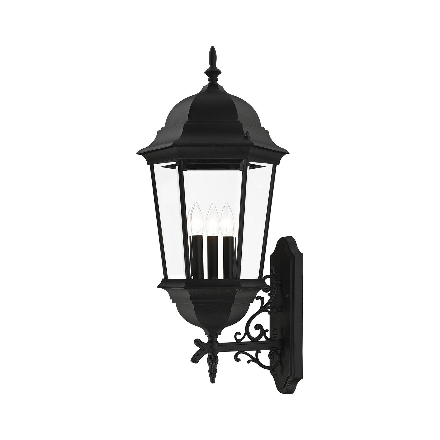 Livex Lighting - 7566-14 - Three Light Outdoor Wall Lantern - Hamilton - Textured Black