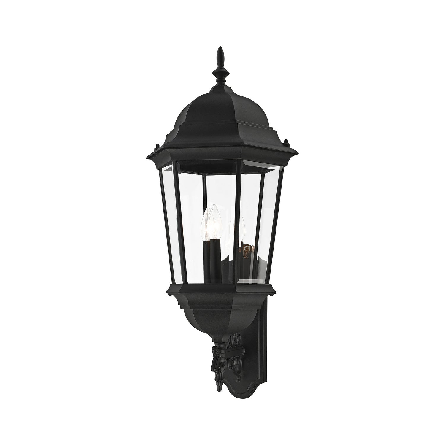 Livex Lighting - 7566-14 - Three Light Outdoor Wall Lantern - Hamilton - Textured Black