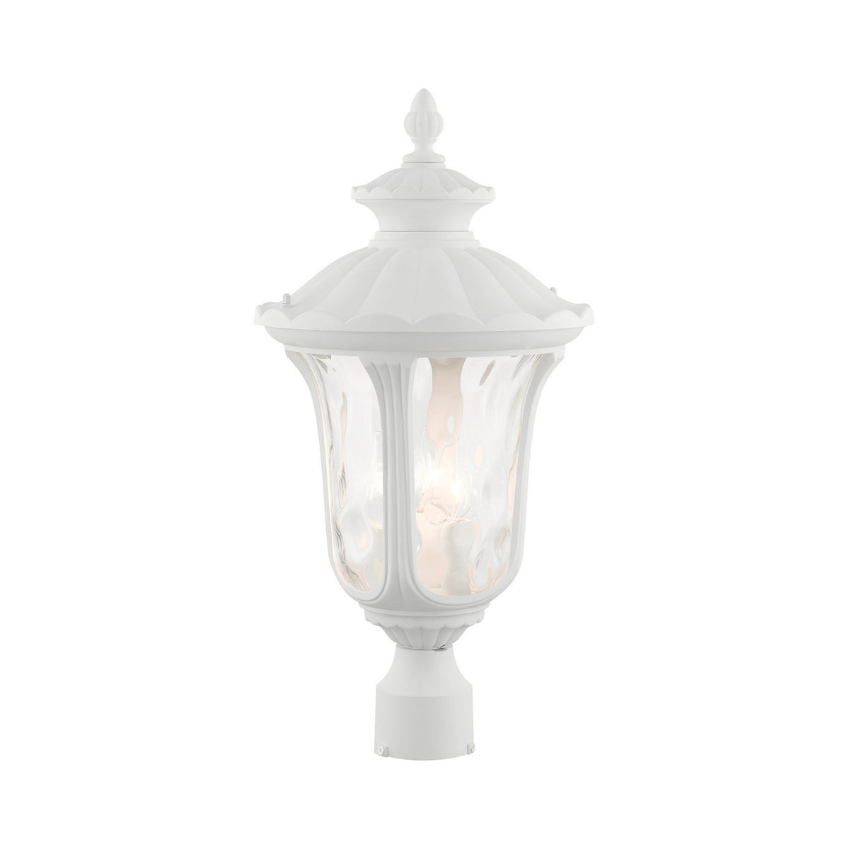 Livex Lighting - 7859-13 - Three Light Outdoor Post Top Lantern - Oxford - Textured White