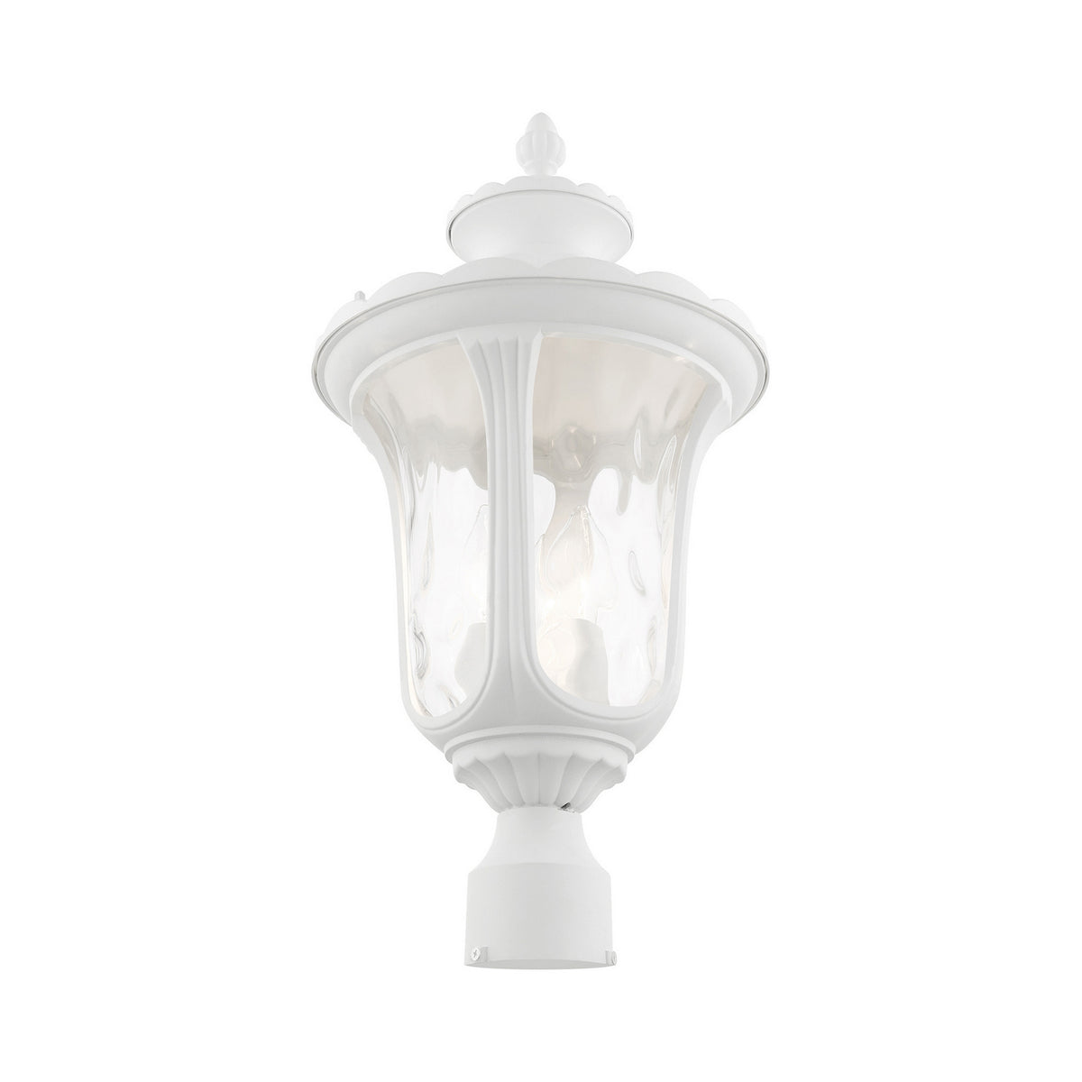 Livex Lighting - 7859-13 - Three Light Outdoor Post Top Lantern - Oxford - Textured White