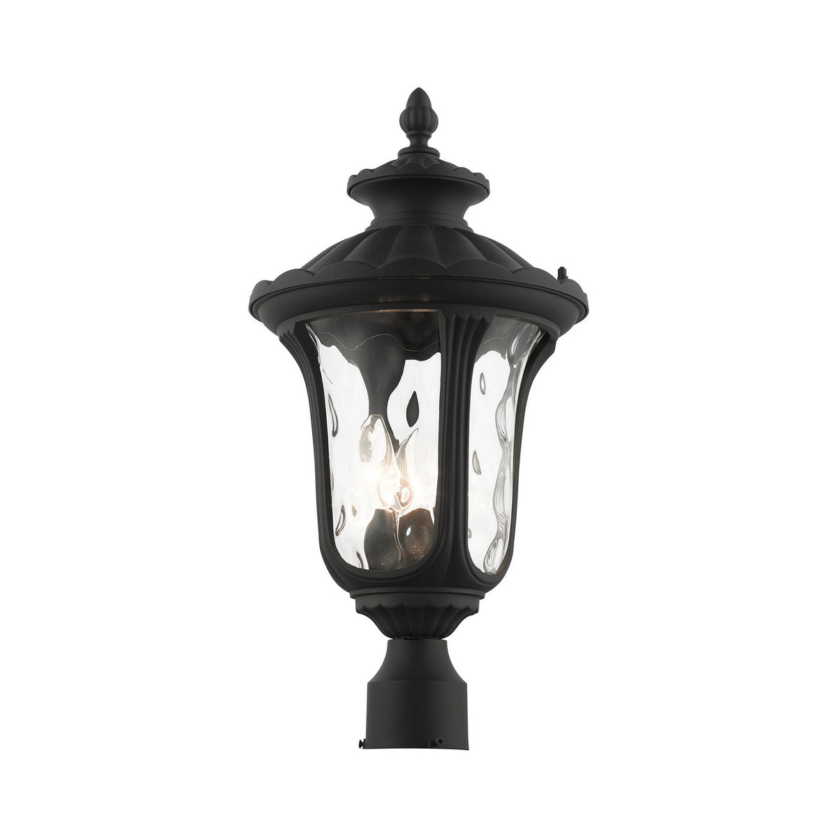 Livex Lighting - 7859-14 - Three Light Outdoor Post Top Lantern - Oxford - Textured Black