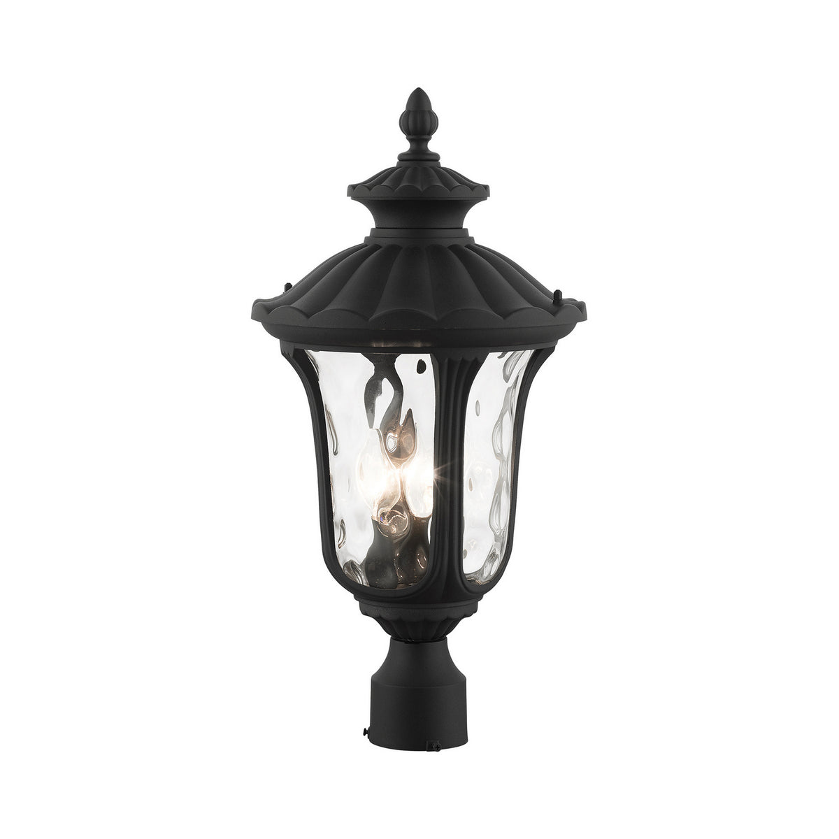 Livex Lighting - 7859-14 - Three Light Outdoor Post Top Lantern - Oxford - Textured Black