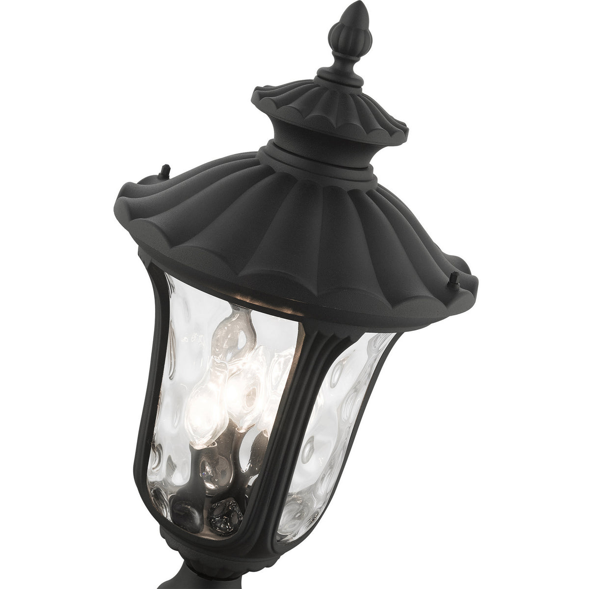 Livex Lighting - 7859-14 - Three Light Outdoor Post Top Lantern - Oxford - Textured Black