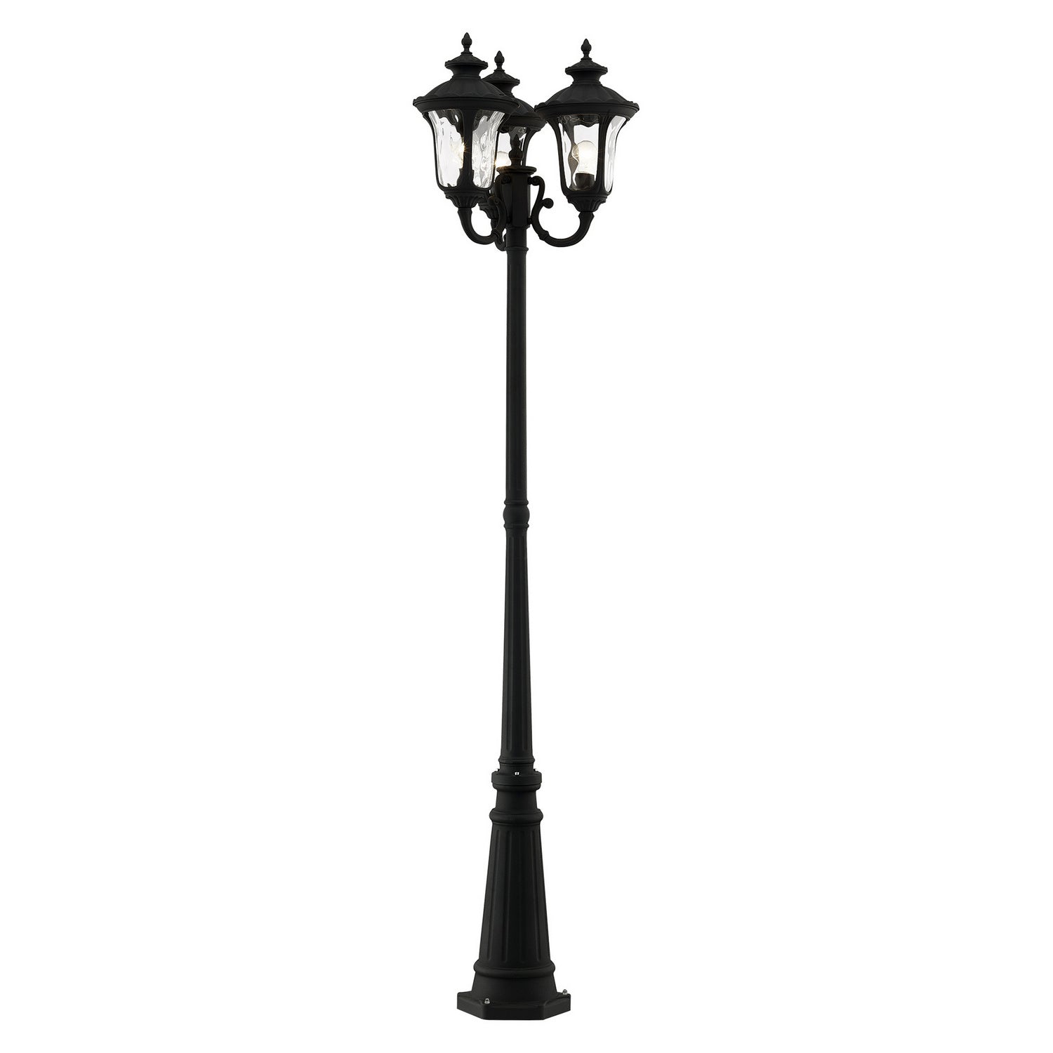 Livex Lighting - 7866-14 - Three Light Outdoor Post Mount - Oxford - Textured Black