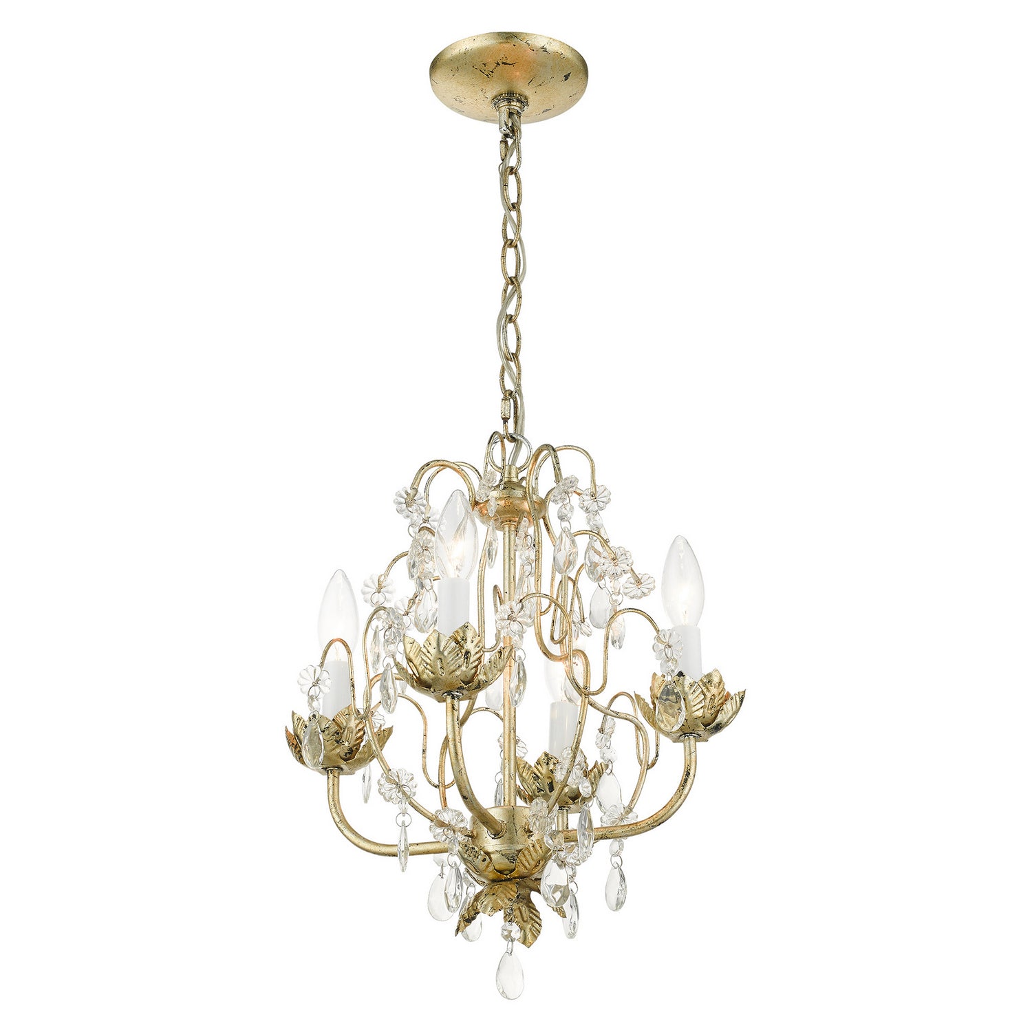 Livex Lighting - 8193-28 - Four Light Chandelier - Sofia - Hand Applied Winter Gold