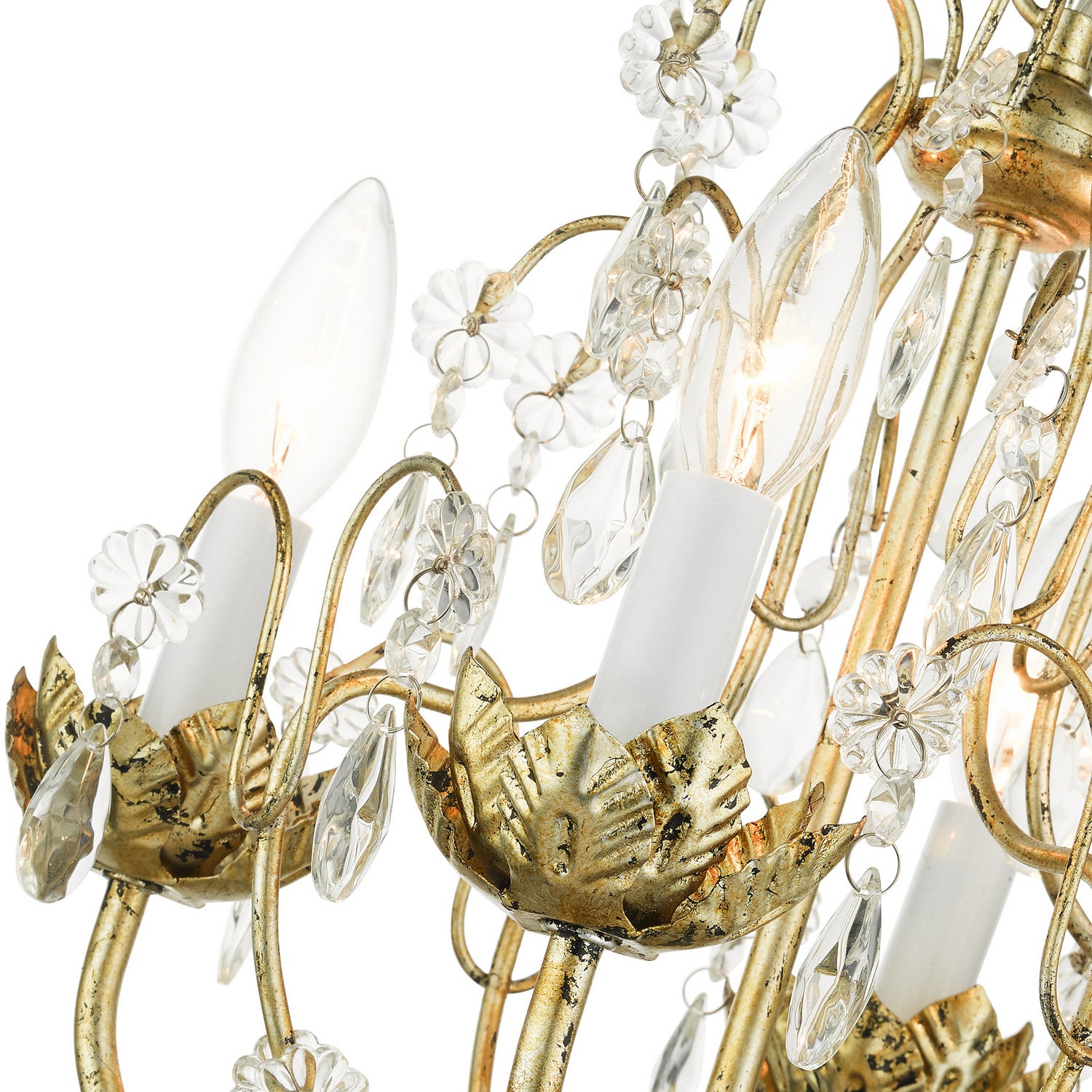 Livex Lighting - 8193-28 - Four Light Chandelier - Sofia - Hand Applied Winter Gold