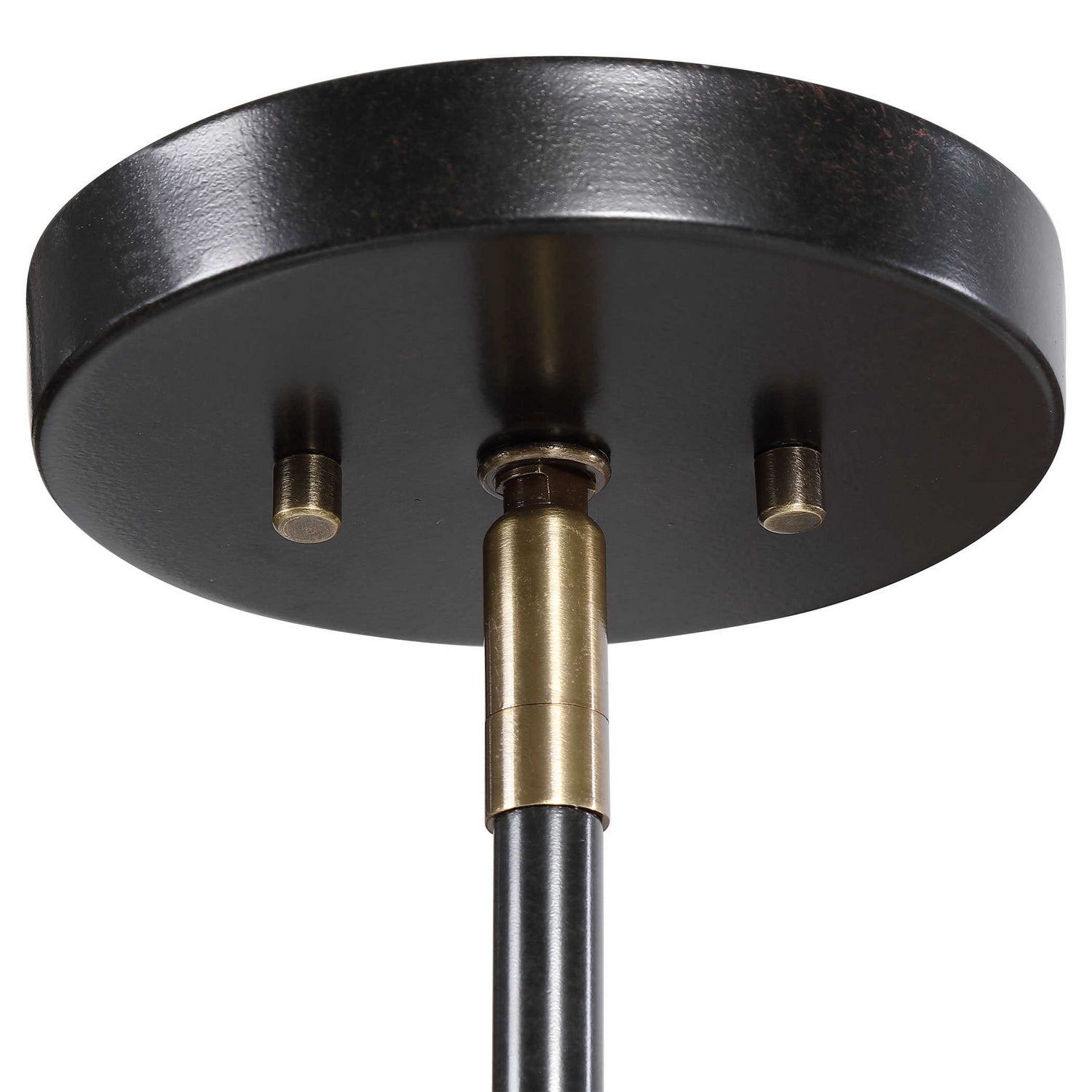 Uttermost - 21538 - Eight Light Linear Pendant - Telesto - Textured Black With Antique Brass