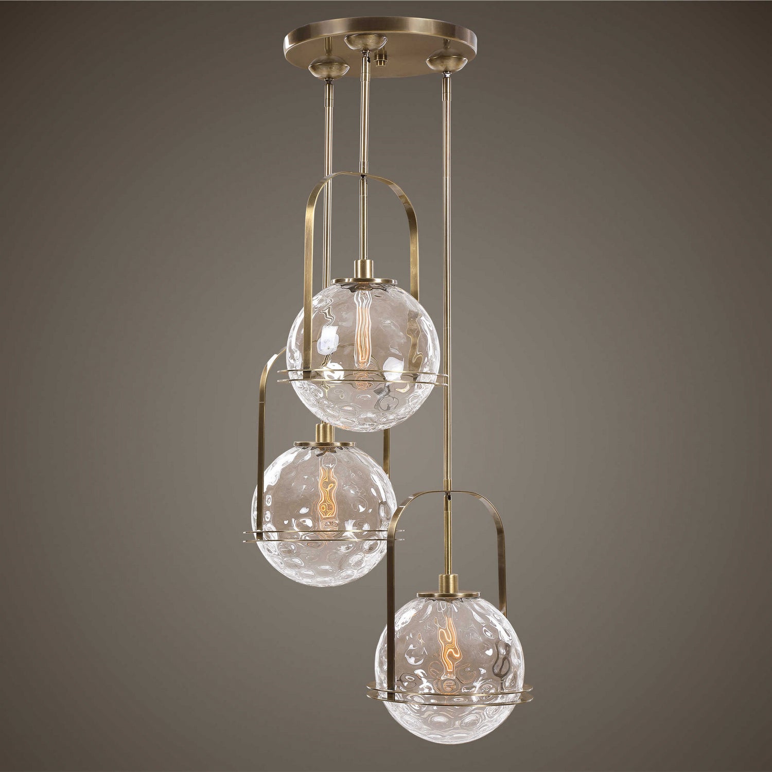 Uttermost - 21541 - Three Light Pendant - Mimas - Antique Brass