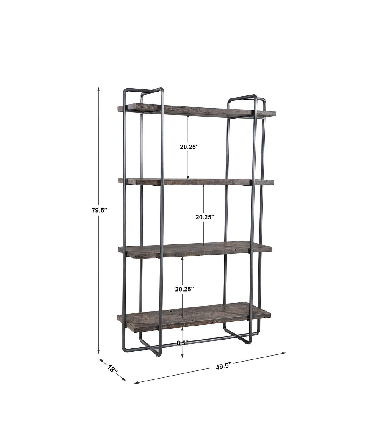 Uttermost - 24970 - Etagere - Stilo - Dark Brushed Pewter