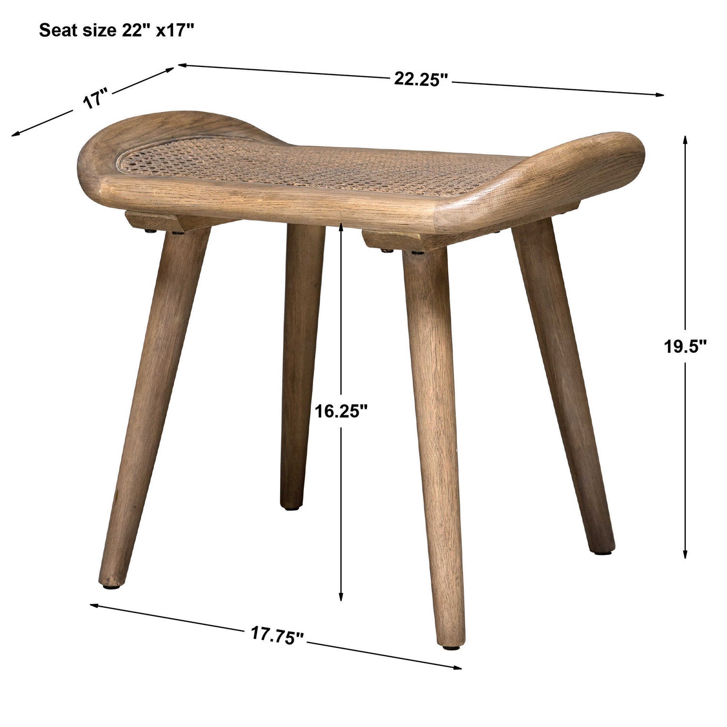 Uttermost - 25462 - Bench - Arne - Dry Oak