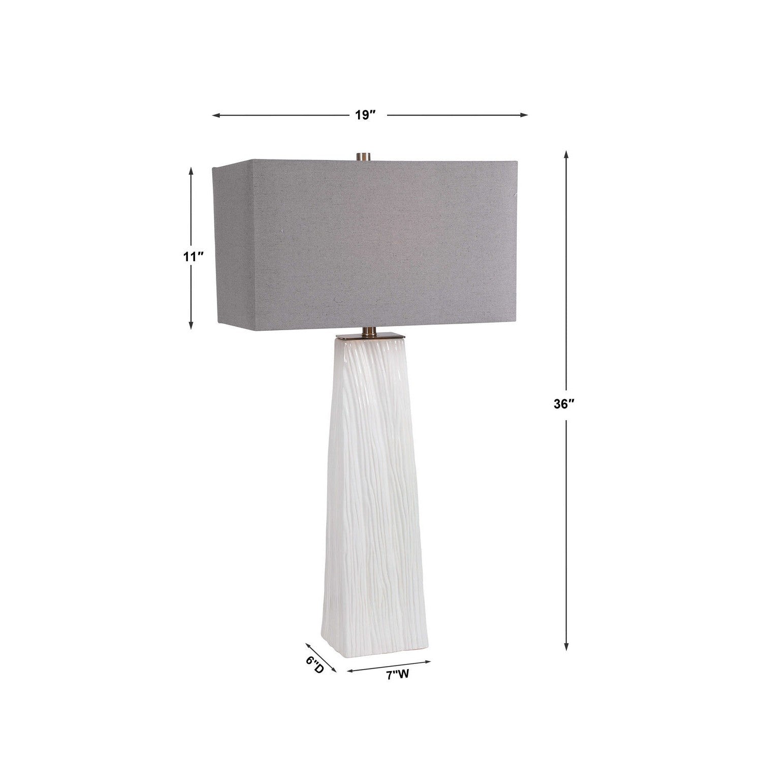 Uttermost - 28383 - One Light Table Lamp - Sycamore - Brushed Nickel