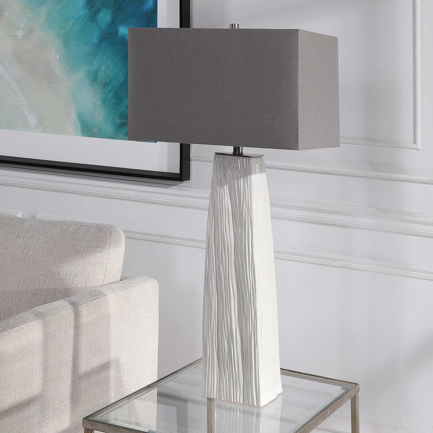 Uttermost - 28383 - One Light Table Lamp - Sycamore - Brushed Nickel