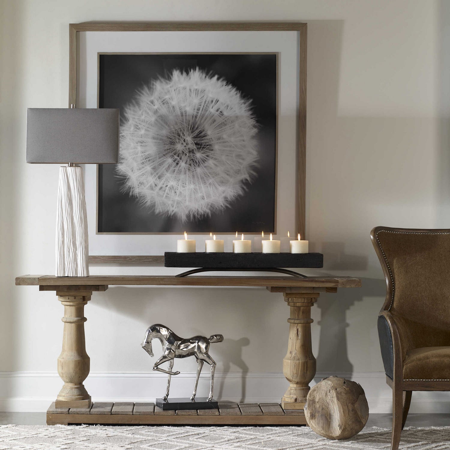 Uttermost - 28383 - One Light Table Lamp - Sycamore - Brushed Nickel