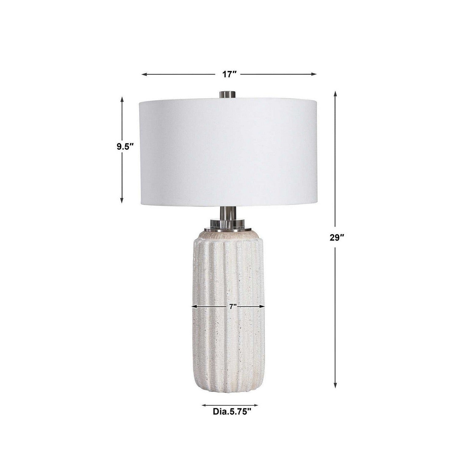 Uttermost - 28431 - One Light Table Lamp - Azariah - Brushed Nickel