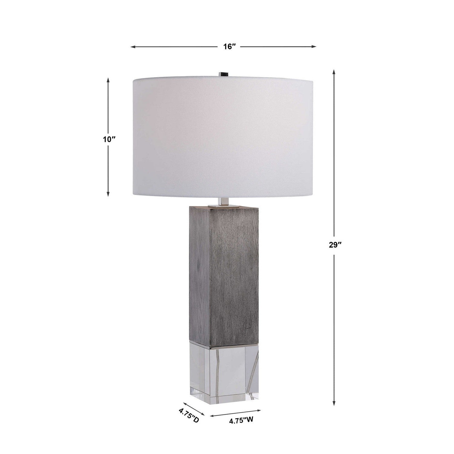 Uttermost - 28449 - One Light Table Lamp - Cordata - Polished Nickel