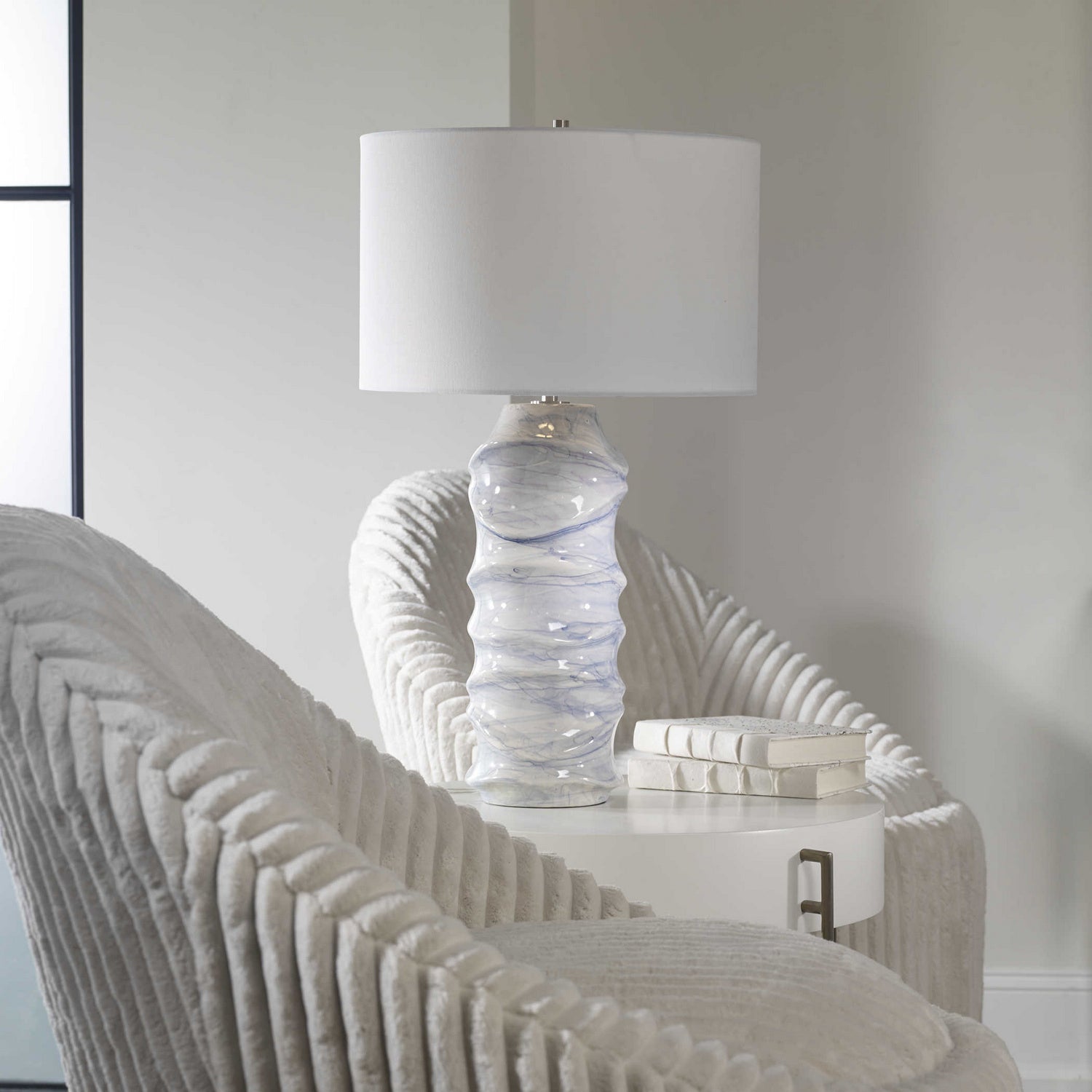 Uttermost - 28467 - One Light Table Lamp - Waves - Cobalt Blue