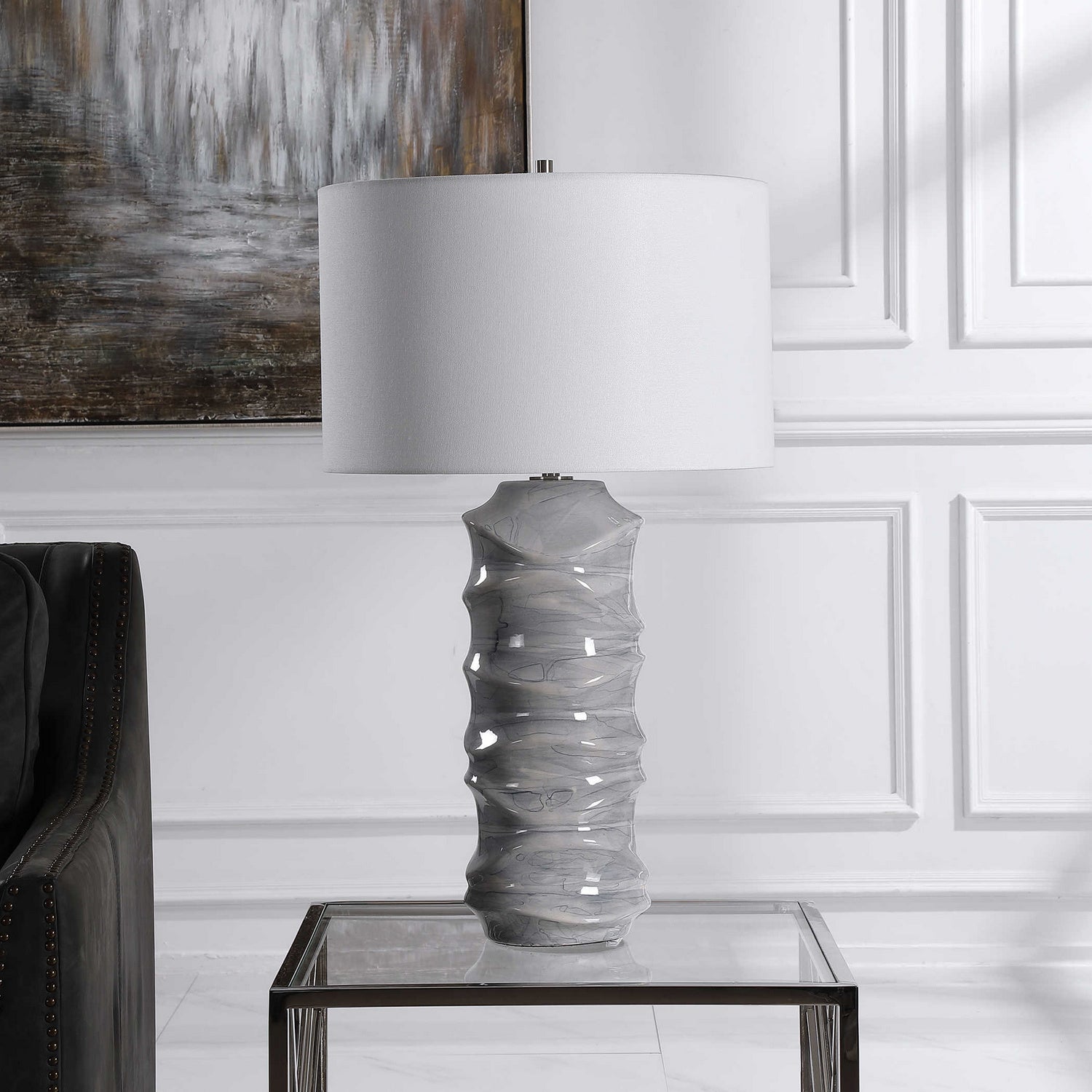 Uttermost - 28467 - One Light Table Lamp - Waves - Cobalt Blue