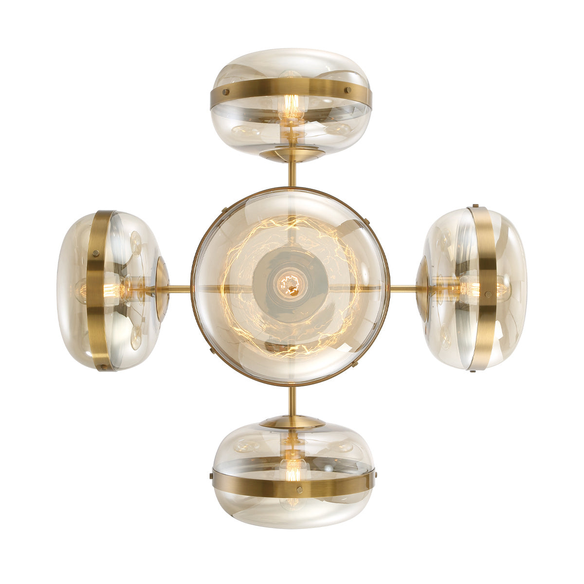 Eurofase - 38129-018 - Five Light Chandelier - Nottingham - Brass