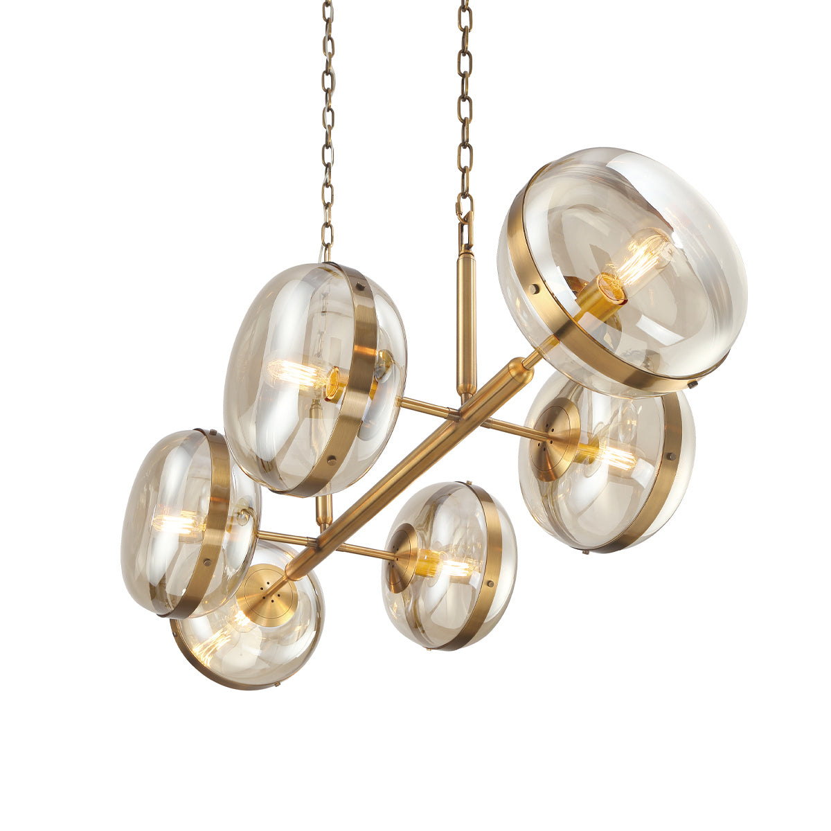 Eurofase - 38130-014 - Six Light Chandelier - Nottingham - Brass