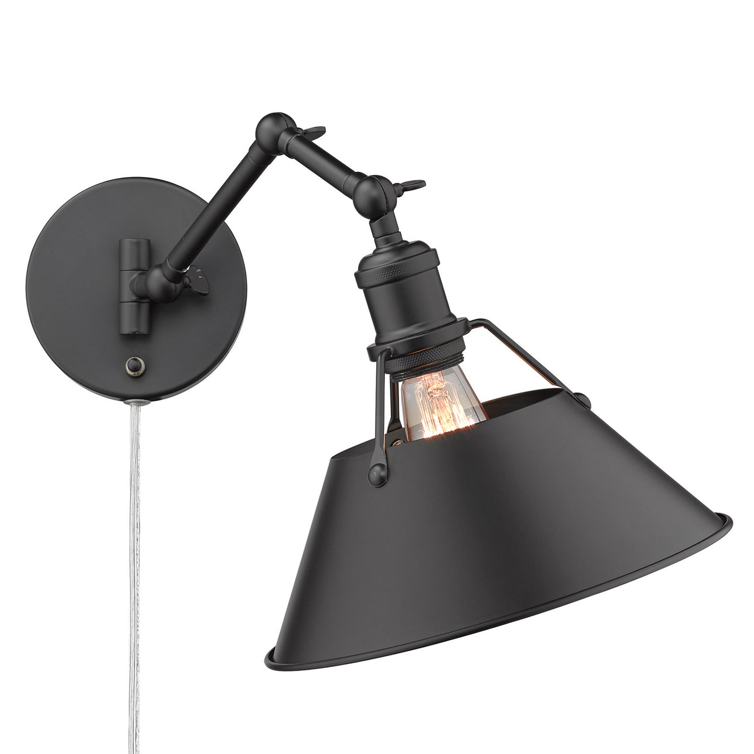 Golden - 3306-A1W BLK-BLK - One Light Wall Sconce - Orwell - Matte Black