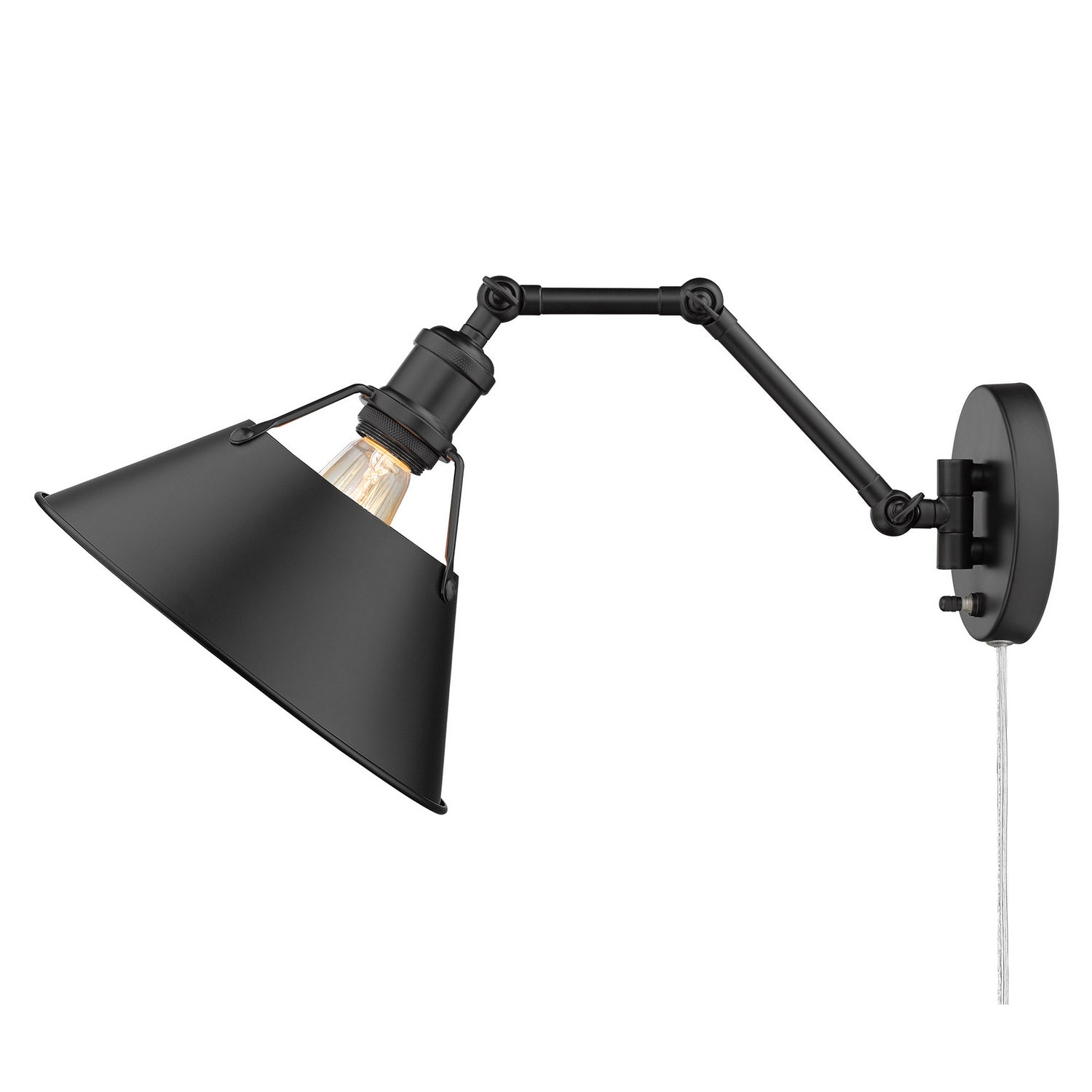 Golden - 3306-A1W BLK-BLK - One Light Wall Sconce - Orwell - Matte Black