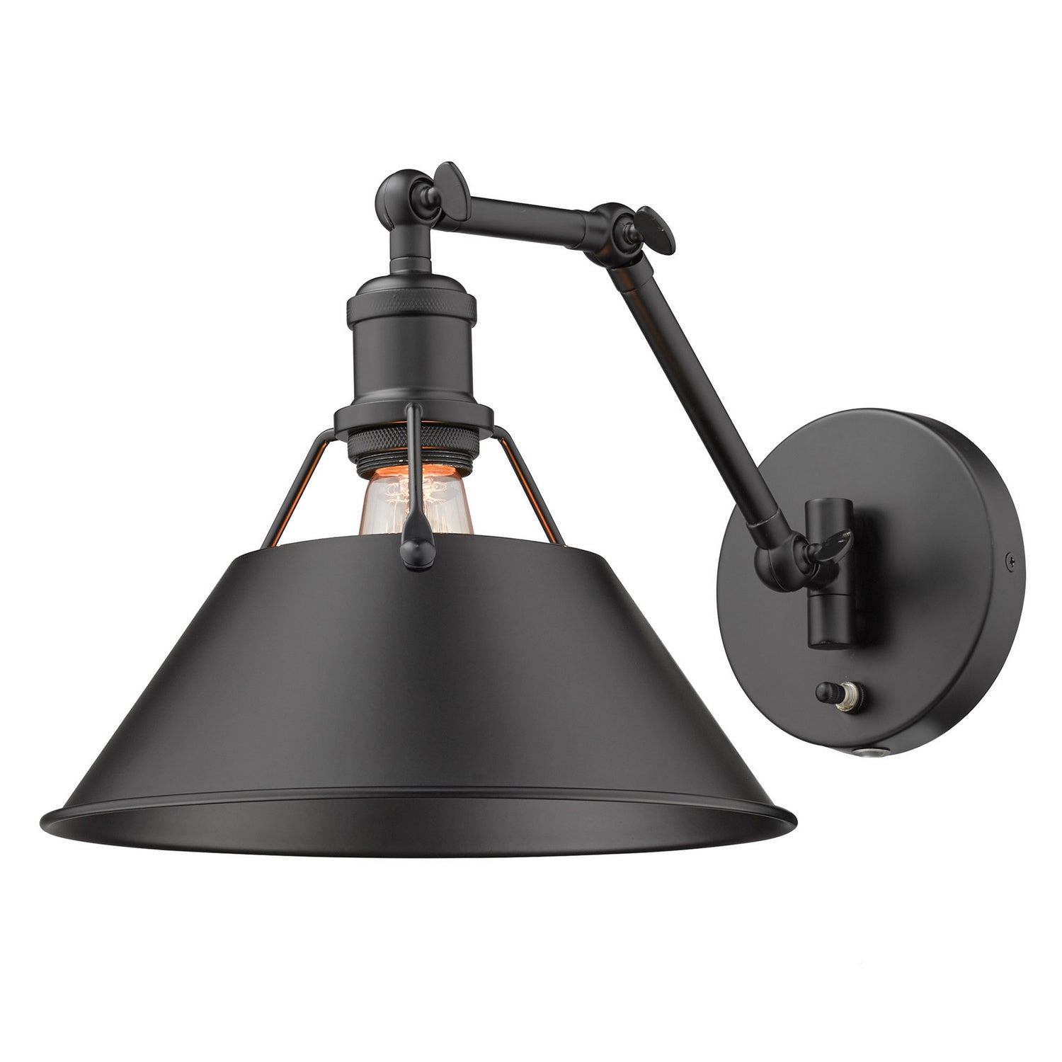 Golden - 3306-A1W BLK-BLK - One Light Wall Sconce - Orwell - Matte Black