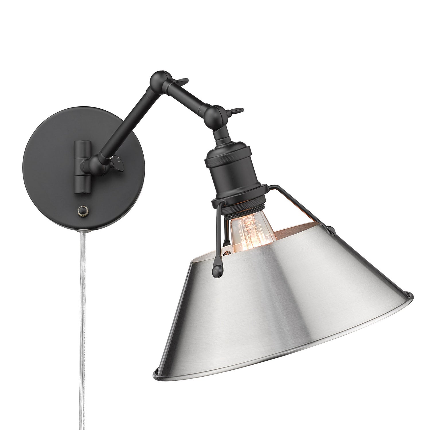 Golden - 3306-A1W BLK-PW - One Light Wall Sconce - Orwell - Matte Black