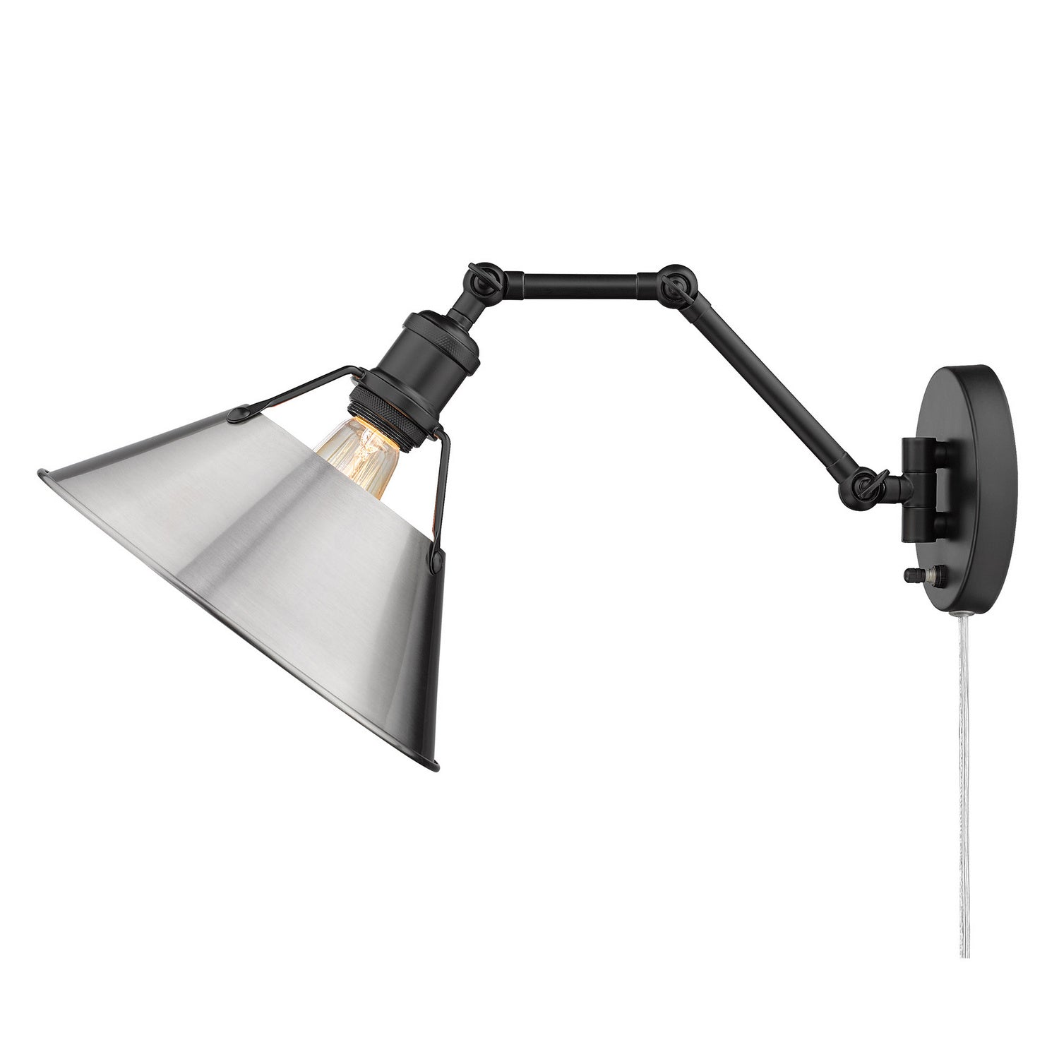 Golden - 3306-A1W BLK-PW - One Light Wall Sconce - Orwell - Matte Black