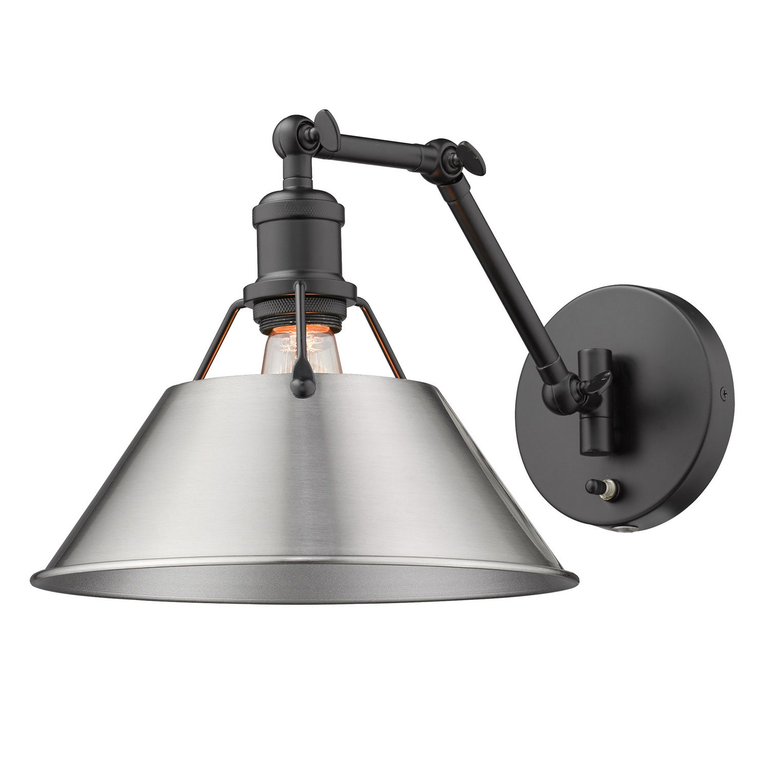 Golden - 3306-A1W BLK-PW - One Light Wall Sconce - Orwell - Matte Black